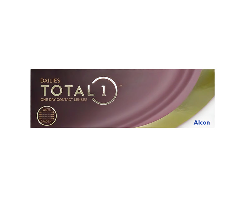 Product packaging of Dailies Total 1 contact lenses.