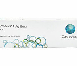 Biomedics 1 Day Extra Toric contact lens package